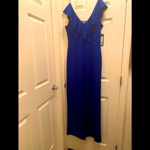 Bebe Cobalt Sleeveless Jumpsuit NWT size 6, missing the belt, but beautiful!